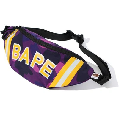 Pre-owned Bape Color Camo Waist Bag (ss20) Purple