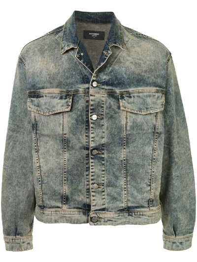 Represent Acid Wash Denim Jacket In Blue