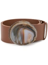 Gabriela Hearst Shell-detail Belt In Brown
