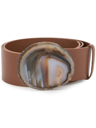 Gabriela Hearst Shell-detail Belt In Brown