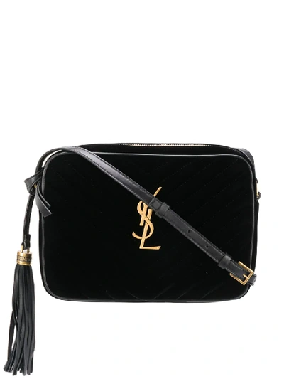 Saint Laurent Lou Black Suede Cross-body Bag