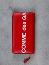 Comme Des Garçons Comme Des Garcons Wallets Red Huge Logo Continental Wallet In Red