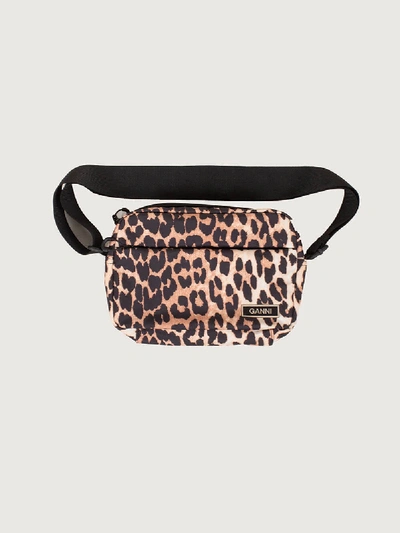 Ganni Festival Bag Leopard In Brown