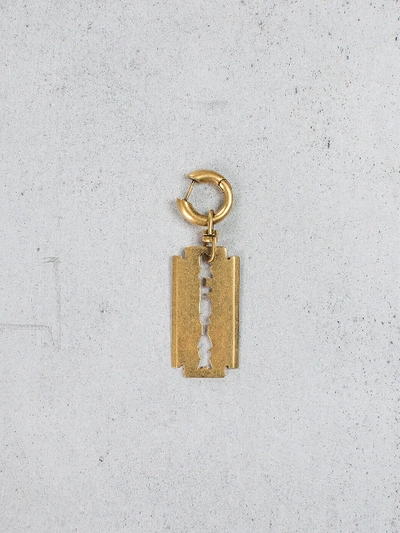 Balenciaga Punk Blade Mono Pendant Earring In Gold