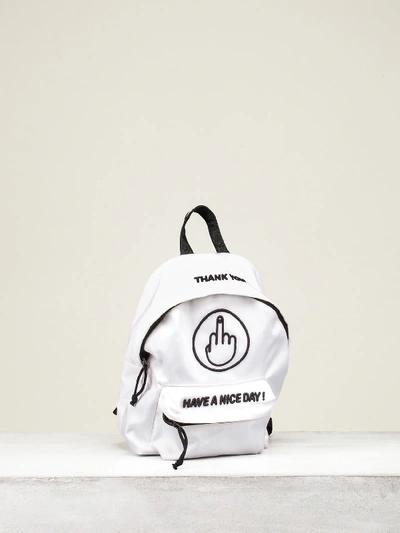 Vetements Appliquéd Embroidered Ripstop Backpack In White