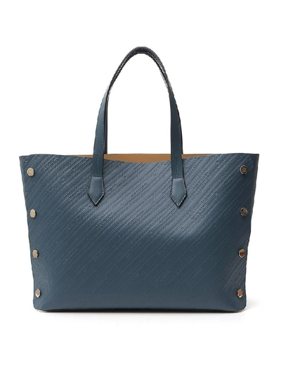 Givenchy Bond Leather Shopper Bag In Blue
