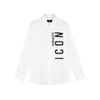 DSQUARED2 ICON WHITE LOGO-PRINT COTTON SHIRT,3253091