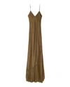 Nili Lotan Cami Silk-charmeuse Gown In Olive