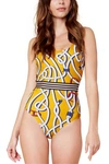 EMMA PAKE COCO MESH-TRIMMED PRINTED SWIMSUIT,3074457345622906268
