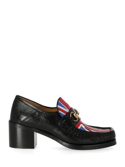 Pre-owned Gucci Shoe In Black, Navy, Red