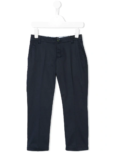 Emporio Armani Kids' Classic Chinos In Blue