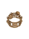 VERSACE MEDUSA GRECA CRYSTAL RING