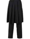 BLACK COMME DES GARÇONS 百褶半身裙拼接设计长裤