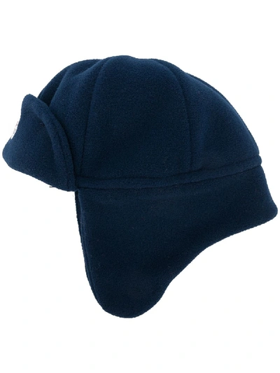 Moncler Babies' Logo Patch Hat In Blue