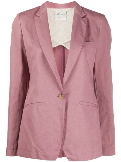 Forte Forte Single-breasted Fitted Blazer In Pink