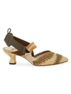 FENDI COLIBRI WOVEN RAFFIA SLINGBACK PUMPS,400012601712