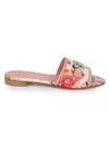 FERRAGAMO Silk Capsule Rhodes Floral Slide Sandals