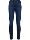 Paige Muse High-waist Skinny Jeans In Blue