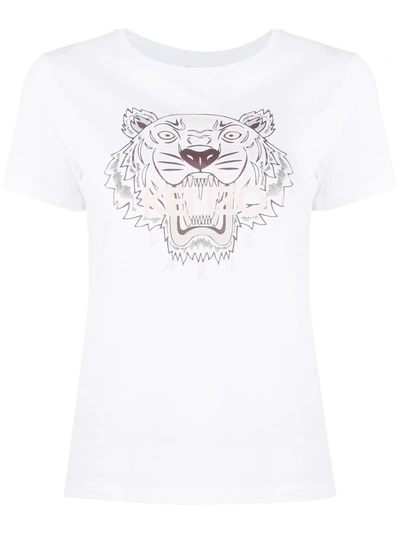 Kenzo Tiger-print T-shirt In White