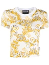 VERSACE JEANS COUTURE BAROQUE CROPPED T-SHIRT