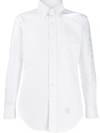 THOM BROWNE SATIN WEAVE 4-BAR SHIRT