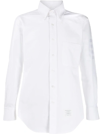 THOM BROWNE SATIN WEAVE 4-BAR SHIRT