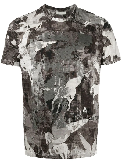 Etro Pegaso Graphic Print T-shirt In Grey