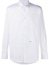 Dsquared2 Embroidered-logo Detail Shirt In White