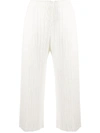 ISSEY MIYAKE MICRO-PLEATED CROPPED TROUSERS