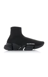 Balenciaga Sneakers Speed 2.0 In Maglia Riciclata Da Donna In Nero In Black