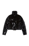 BALENCIAGA CROPPED GLOSSED-SHELL DOWN COAT,801636