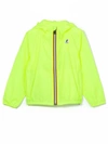 K-way Yellow Contrast Zip Up Jacket In Giallo