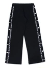 BALMAIN BLACK COTTON BUTTON TRACK PANTS,6M6527MA010K 930BC