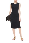 Enza Costa Silk Rib Sleeveless Twist Midi Dress In Black