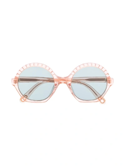 Chloé Kids' Vera Oversized-frame Sunglasses In Blue