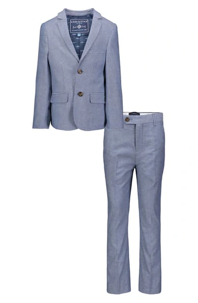 Andy & Evan Kids' Two-piece Suit (toddler & Little Boy) In Bla-chambray