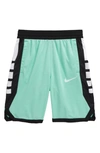 Nike Dri-fit Elite Big Kids' (boys') Basketball Shorts In Emerald Rise/ Black