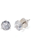 Kate Spade Brilliant Statements Trio Prong Studsclear/silv In Clear/ Silver