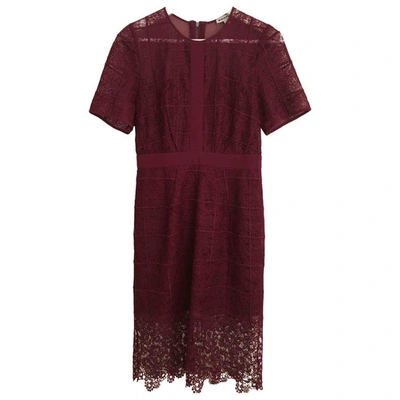 Pre-owned Whistles Burgundy Lace Dress
