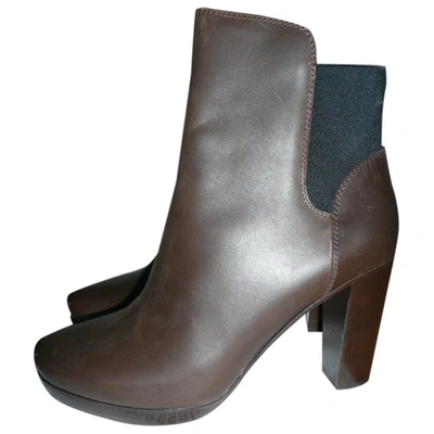 Pre-owned Vanessa Bruno Brown Leather Ankle Boots