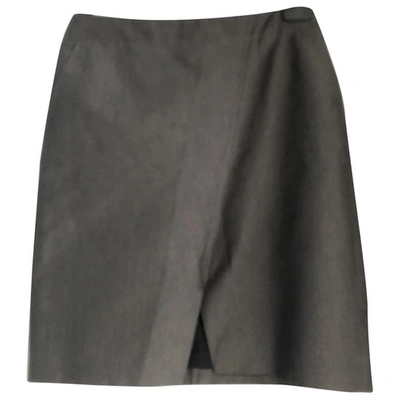 Pre-owned Tara Jarmon Anthracite Cotton Skirt