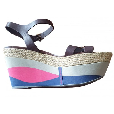 Pre-owned Sergio Rossi Leather Sandal In Multicolour