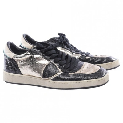 Pre-owned Philippe Model Metallic Leather Trainers