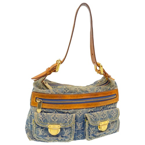 Pre-Owned Louis Vuitton Baggy Blue Cloth Handbag | ModeSens