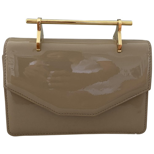 Pre-Owned M2malletier Beige Patent Leather Clutch Bag | ModeSens