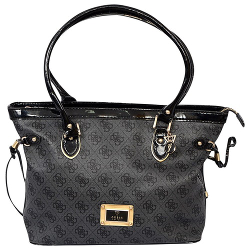 Pre-Owned Guess Black Leather Handbag | ModeSens