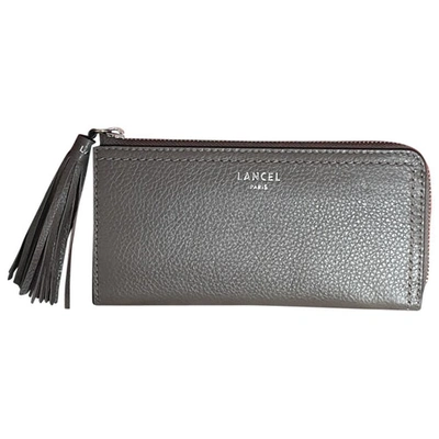Pre-owned Lancel Grey Leather Wallet