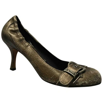Pre-owned Dior Metallic Leather Heels