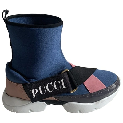 Pre-owned Emilio Pucci Blue Trainers