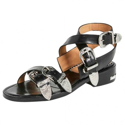 Pre-owned Toga Black Leather Sandals